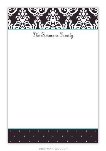Block Madison Black Personalized Notepads and Note Sheets from Boatman Geller